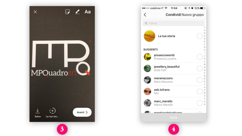 instagram stories pubblicazione