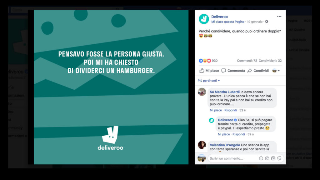 post efficaci social deliveroo