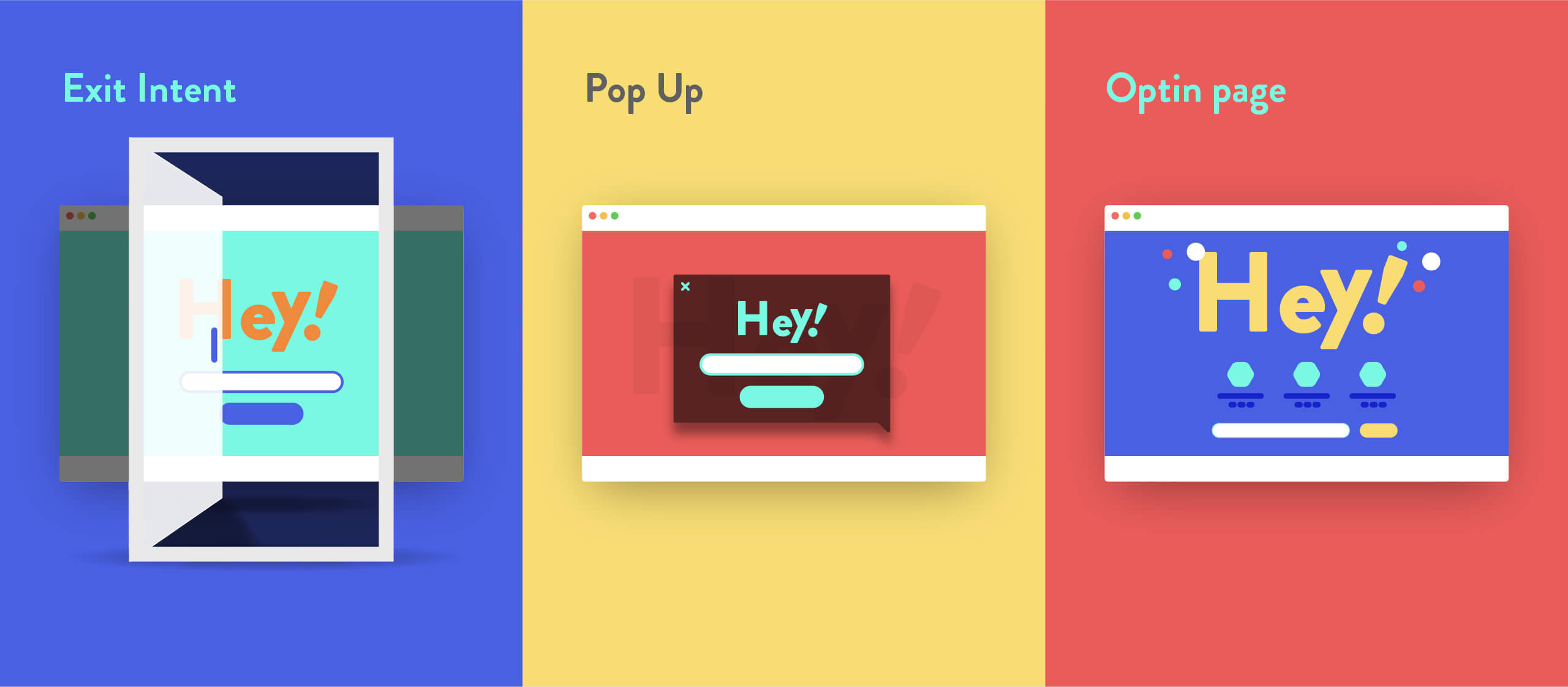 exit intent pop up optin page